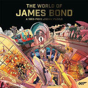 Paddington NSW, The World of James Bond: A 1000-piece Jigsaw Puzzle, Other,TOYS/GIFT ETC,Laurence King Publishing,Jigsaw,,,TY,James Bond, 007, spy, MI6, Daniel Craig, Roger Moore, Sean Connery, Jigsaw, Puzzle, gifts for dads, gifts for men, present, birthday, father's day, Jaws, 1960s, rainy day, film, movie, espionage, lair, Dr. No